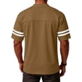 thumbnail image 4 of Zimjoy 250 Years of Freedom Men's Patriotic Cotton V Neck Jersey T-Shirt 1776-2026 America Striped Short Sleeve Tee for 4th of July Casual Sports Brown XL, 4 of 5