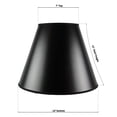 thumbnail image 2 of 7x14x11" SLIP UNO FITTER Empire Hardback Lampshade Black Parchment with Gold Foil Lining, 2 of 7