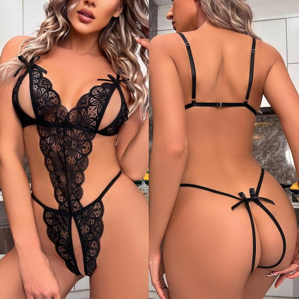 Deals of The Day Pisexur Women s Sexy Lingerie Set Sexy Women Bandage Lingerie Lace Hollow Out Temptation Underwear Sleepwear Jumpsuit Bodysuits Sexy