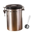 thumbnail image 4 of Recipiente para café multifuncional con cuchara de acero para granos de café domésticos plata 1.8L, 4 of 8