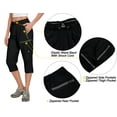 thumbnail image 2 of Little Donkey Andy Women's Quick Dry 3/4 Pants Capri Shorts Lightweight Hiking Travel Casual Black S, 2 of 5