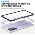 thumbnail image 6 of Case for Samsung Galaxy S22 Ultra, Slim Thin Soft TPU Bumper & Hard PC Transparent Back Shockproof Scratch Resistant Protective Phone Case for Samsung Galaxy S22 Ultra (Blue), 6 of 15