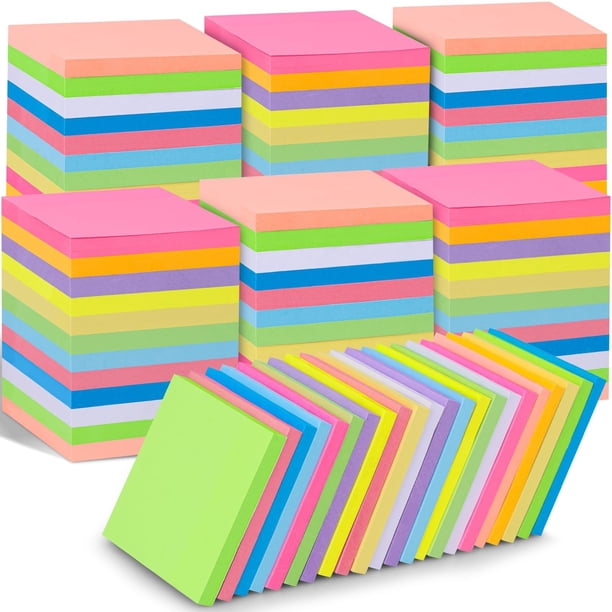 Notas adhesivas Oleitodh 60 blocs 12 colores 7,6 x 7,6 cm