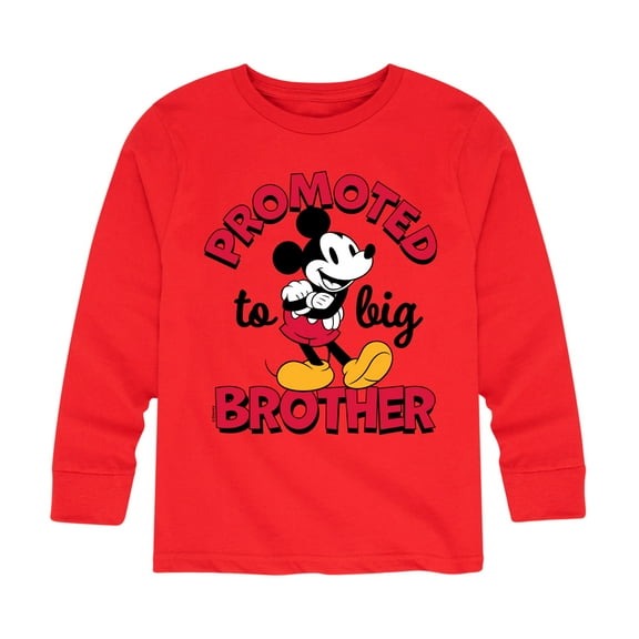 Disney Jr. Mickey & Friends - Promoted Big Brother - Youth Long Sleeve Graphic T-Shirt
