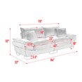 thumbnail image 2 of Modern Loveseat Sofa with Corduroy Fabric, Wide Seat, and High-Density Foam Cushions, 2 of 7