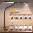 thumbnail image 3 of Lampara de escritorio LED Pzloz CLED-5501C arquitecto 24W con control remoto y abrazadera para monitor dual, 3 of 5