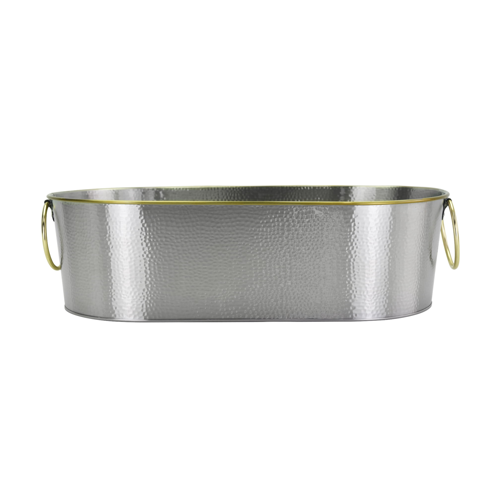 Better Homes & Gardens Stainless Steel Hammered Oval Tub, 20.27 in x 11.22 in
