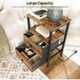 thumbnail image 3 of Nightstand Set 2, End Tables with Charging Station, Side Table with 2 Non-Woven Drawers, Bed Side Coffee Table for Small Spaces, Sofa, Dormitory, Living Room ET02L2BR, 3 of 8