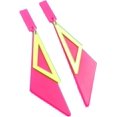 thumbnail image 7 of Retro 80s 90s Neon Earrings Acrylic Triangle Star Creative Exaggerated Fluorescent Earrings for Women's Party Jewelry Gifts, 7 of 7