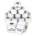 thumbnail image 1 of 16 Rolls 6400 Labels 2-1/8" x 2-3/4" Direct Thermal Labels Replacement Compatible for DYMO 30258, Misofuki Barcodes Address Postage Label Compatible with DYMO Labelwriter 450, 450 Turbo, 4XL Printers, 1 of 15