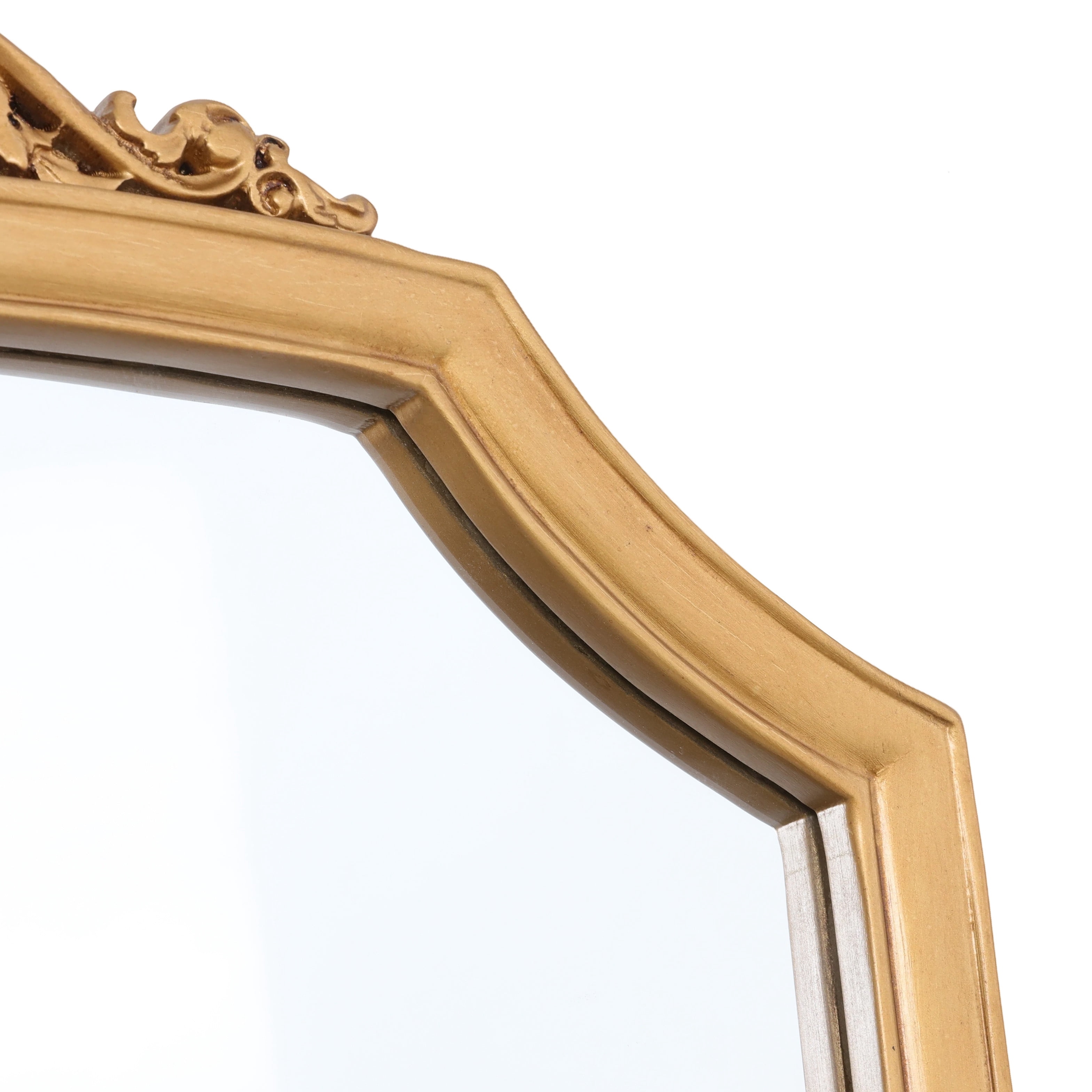 My Texas House Over-the-Door Mirror, Gold Ornate Wood Frame, 15 in x 47 in