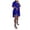Blue, variant on Shorts Sets For Women Casual Oversized Short Sleeve Solid Split Tops Slim Shorts Casual Suit Womens Summer Outfits Coffee XXL