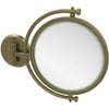8 Inch Wall Mounted Make-Up Mirror - Antique Brass / 5X