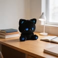 thumbnail image 4 of Sleeping Cat Plush Stuffed Animal With Embroidered Face, Ultra-Soft Plush Toy, Cute Black Blue Decor, 6.3 Inch Comfort Companion, Bedroom Decor Gift, 4 of 9