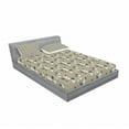 thumbnail image 3 of Ambesonne Floral Fitted Sheet & Pillow Sham Set, Curvy Garden Flowers, Twin, Khaki White Dark Brown, 3 of 3
