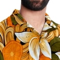thumbnail image 5 of Tangerine Men's Short Sleeve Spread Collar Button Down Beach Print Casual Shirts, 5 of 6