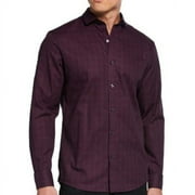 Michael Kors RED Chaney Slim Plaid Sport Shirt, US Medium
