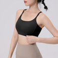 thumbnail image 5 of Womens Sports Bras Sports Bra Vest Push-Up Yoga Fitness Sports Bra With Removable Chest Pad Comfortable Bras for Women Black L, 5 of 6