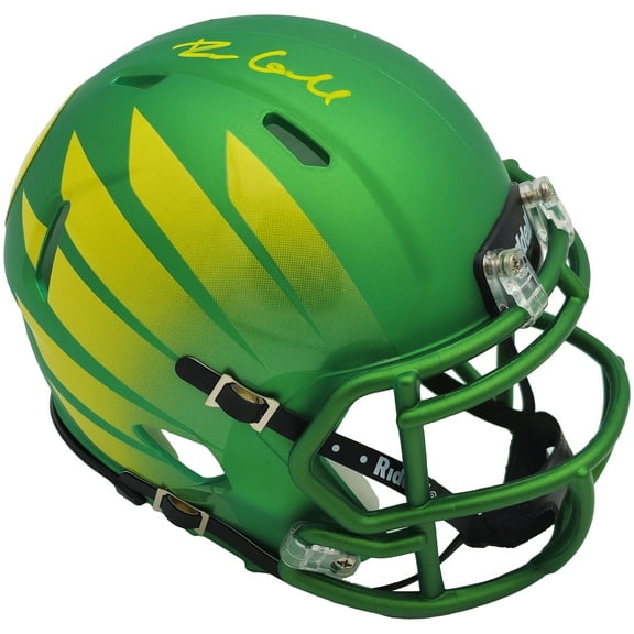 Dillon Gabriel Autographed Oregon Ducks Green Speed Mini Helmet With Wings Beckett BAS Witness 235762