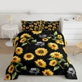 thumbnail image 2 of jejeloiu Countryside Floral Sunflower Twin Comforter Sets,Rustic Plant Floral Bedding Set For Adults 2pcs, 2 of 8