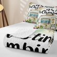 thumbnail image 4 of Erosebridal Watercolor Camper Car Quilt Full, Botanical Cactus Full Bedspread Sets, 3-Piece 1 Coverlet and 2 Pillowcases, 4 of 7