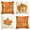Orange, variant on Sm:)e Fall Throw Pillow Covers 18 x 18 Set of 4 Maple Leaf Hello Pumpkin Blue