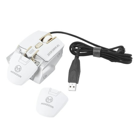 Morzzor Wired 4000dpi Optical Gaming Mouse Metal Mechanical Macro Programming
