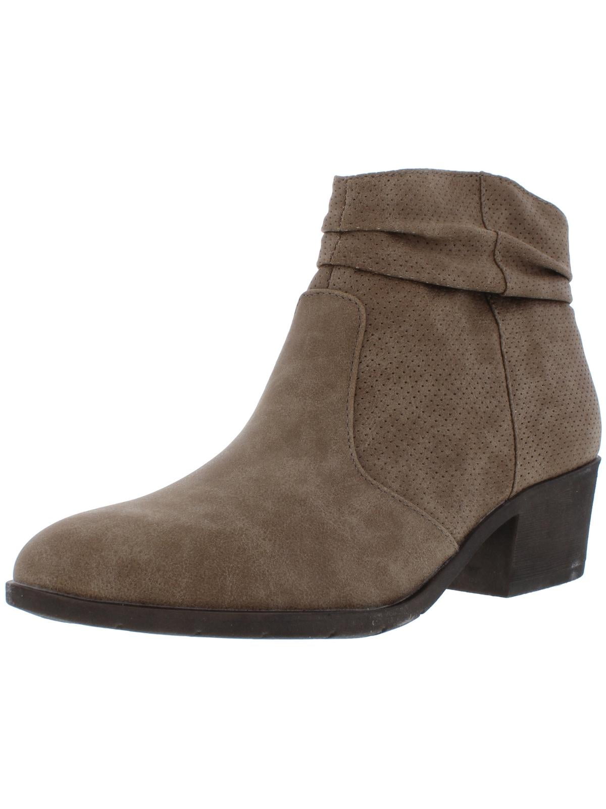 MMShoes Watertower Town Faux Leather Western Ankle Boots in White
