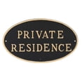 thumbnail image 1 of Montague Metal Products Plaque de Déclaration de Résidence Privée Ovale Noir avec Lettrage Doré, 8,5 x 13 Po, 1 of 1