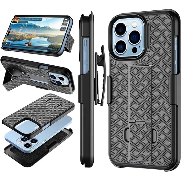 for Apple iPhone 14 Pro Max Slim Heavy Duty Combo Holster Shell With Swivel Belt Clip Kickstand Rugged Phone Cover For iPhone 14 Pro Max 6.7 Inch