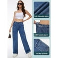 thumbnail image 4 of Tapata Women's 26"/28"/30"/32"/34" Cargo Jeans Straight Leg Short Petite Regular Tall Denim Relaxed Y2K Pants, 4 of 6