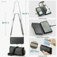 thumbnail image 3 of Crossbody for Samsung Galaxy Note 10 Plus Case Wallet【RFID Blocking】with 10-Card Holder Zipper Bills Slot, Soft PU Leather Magnetic Shoulder Wrist Strap for Galaxy Note 10 Plus Wallet Case Women, 3 of 14