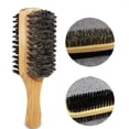 thumbnail image 5 of Wood Handle Men's Beard Brush Men Mustache Brushes Comb Double-sided Facial Hair Brush Male Face Message Shaving Brush Tool, 5 of 7