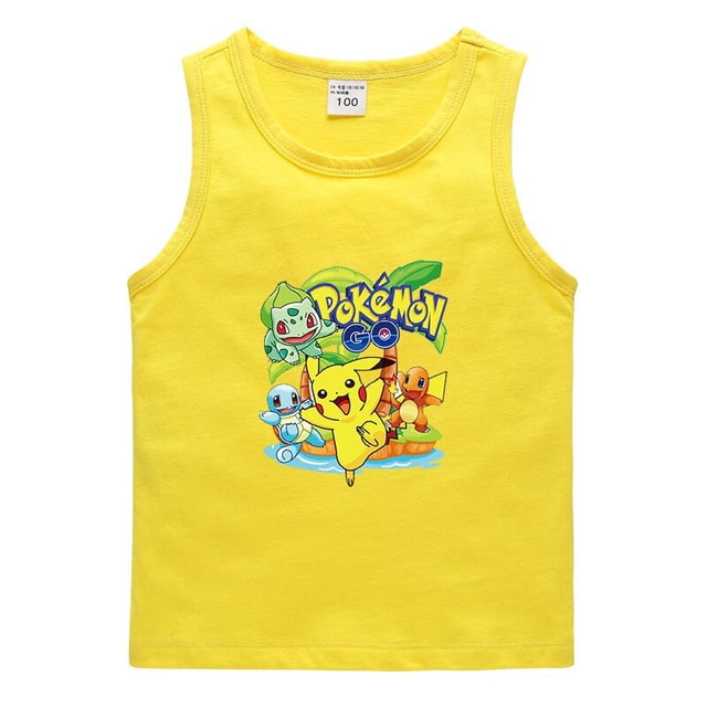 Ropa de bebé Pokemon Pikachu, chándal informal, ropa de algodón puro, camisetas de verano para bebés y pantalones para niños, ropa deportiva Ou qym unisex