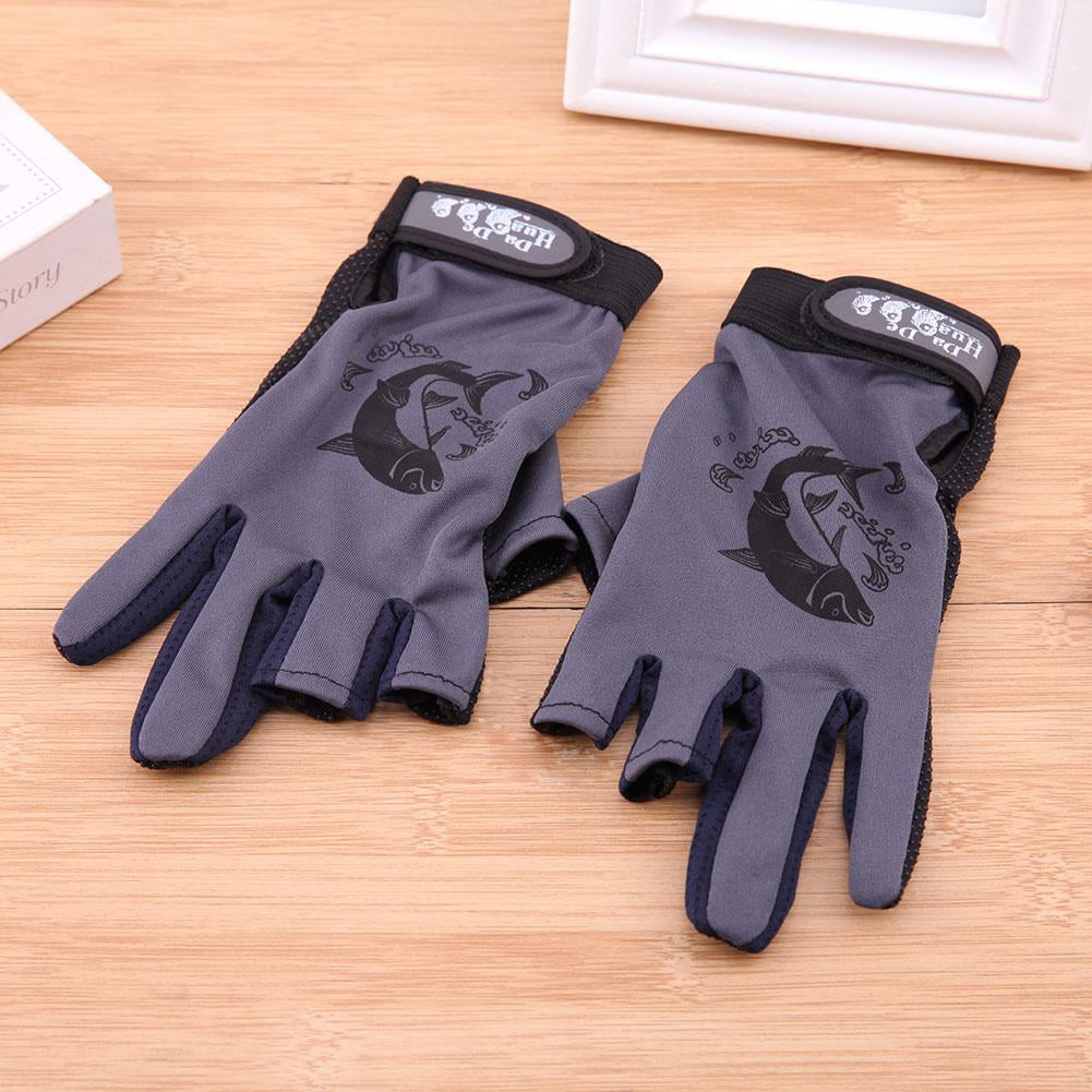 1 Pair Skidproof Resistant Half Finger Pack Cycling Fishing Anti-Slip Glove 3 