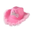thumbnail image 4 of Sombrero de , accesorios para fotos, sombrero de vaquero occidental para fiesta de baile, vestido elegante Rosa, 4 of 8