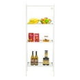 thumbnail image 6 of Zimtown 4 Tier Metal Ladder Shelf Bookcase Leaning Storage Rack Furniture,White, 6 of 6