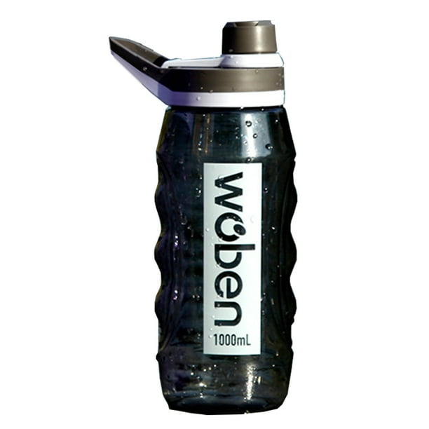 Pisexur Batería de cocina Botella de agua deportiva de gran capacidad para fitness, de plástico comestible, con tapa hermética, ideal para gimnasio, exteriores y ofic para la cocina del hogar