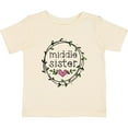 thumbnail image 3 of Inktastic Middle Sister Leaves, Circle, Heart Girls Baby T-Shirt, 3 of 5