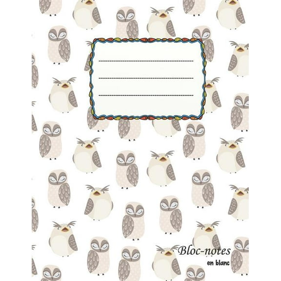 Bloc-notes en blanc: hiboux - design - format A4 - 112 pages - carnet de notes avec registre - idéal comme agenda, carnet de croquis, carnet de croquis, carnet à dessin ou à colorier vide (Paperback)