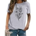 thumbnail image 2 of CEHVOM T-shirt à Manches Courtes Imprimé Mode pour Femmes Blouse Décontractée en Solde, 2 of 7