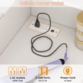 thumbnail image 2 of Tomnk 43" Vanity Desk with Stool, LED Mirror, Glass Top and RGB Drawers, White, 2 of 8