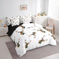 thumbnail image 2 of Castle Fairy Vintage Camouflage Animal Deer Full Size Bedding Sets 7 Pieces,Jungle Wildlife Full Size Bed in a Bag,Brown Olive,Black Reversible, 2 of 7