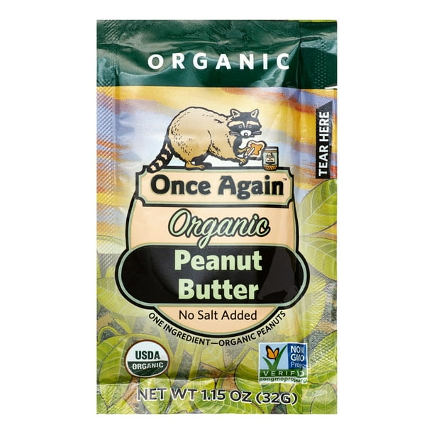 Once Again Organic Peanut Butter, Squeeze Bottle, 1.15 Oz