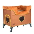 thumbnail image 2 of Petique Bedside Lounge Portable 2 Level Pet Bed for Dogs & Cats, Lion's Den, 2 of 10