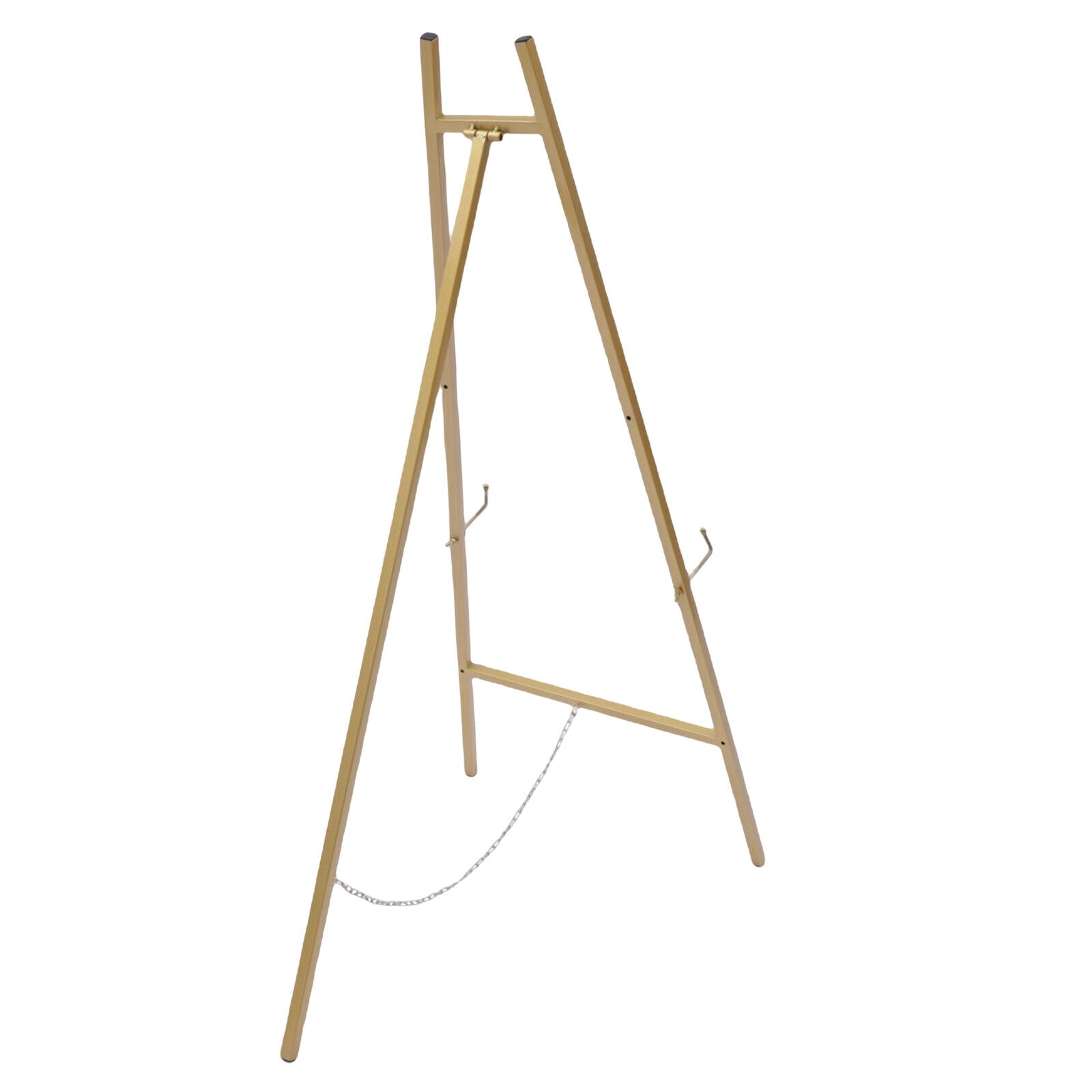 Tall Steel Pipe Portable Floor Easel Stand for Decorative Display - Large Gold Wedding Easel Stand Great for Weddings, Welcome Signs, and Any Exquisite Displays