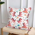 thumbnail image 6 of Throw Pillow Covers, cute Dinosaur pink Soft Square Pillow Cases with Invisible Zipper for Couch Bed Sofa, Farmhouse Fall Home Decor 18"x18", 6 of 7