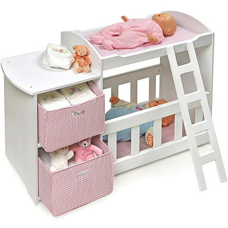 Badger Basket Doll Crib and Changing Station with 2 ...