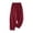 Wine, variant on Women's Solid Color Cotton Linen Pants, Harem Pants with Elastic Waist, Wide Leg Loose Fit Casual Trousers for Women, Breathable Summer Comfortable Lounge Pants Beige L