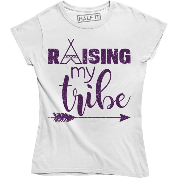 Raising My Tribe Native Arrow and Tent - Mothers Day Party Women's T-Shirt